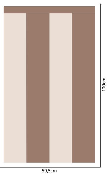 PIPPER. Textilní samolepící tapeta - Obdélník - Hnědá barva Barva: Bledá, Velikost: 80cm