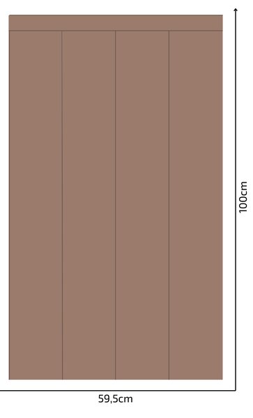 PIPPER. Textilní samolepící tapeta - Obdélník - Hnědá barva Barva: Bledá, Velikost: 80cm