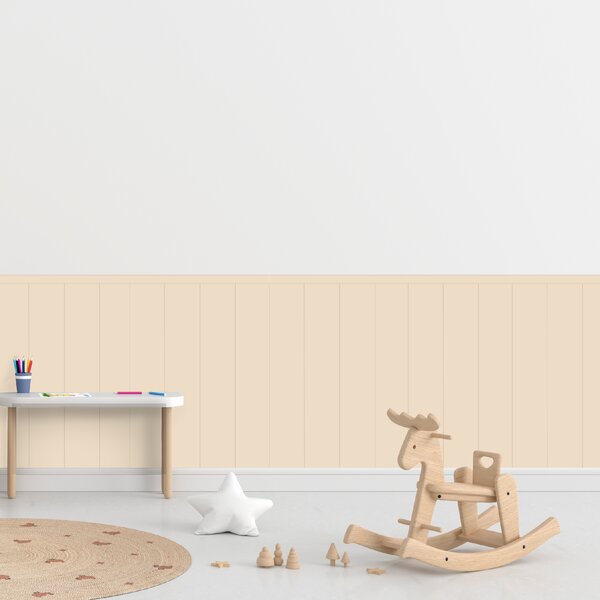 PIPPER. Textilní samolepící tapeta - Obdélník - Krémová barva Barva: Bledá, Velikost: 80cm
