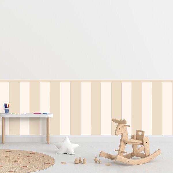 PIPPER. Textilní samolepící tapeta - Obdélník - Krémová barva Barva: Bledá, Velikost: 80cm