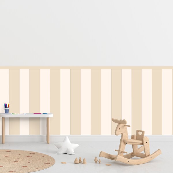 PIPPER. Textilní samolepící tapeta - Obdélník - Krémová barva Barva: Bledá, Velikost: 80cm