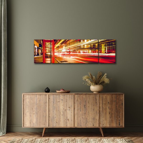Obraz červené londýnské telefonní budky (170x50 cm)