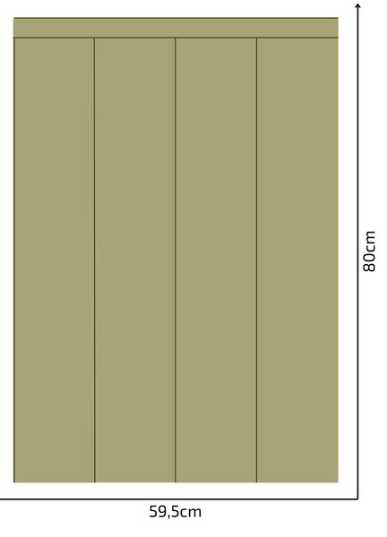 PIPPER. Textilní samolepící tapeta - Obdélník - Khaki barva Barva: Bledá, Velikost: 80cm