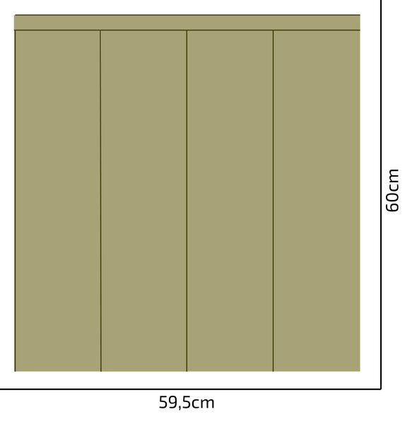 PIPPER. Textilní samolepící tapeta - Obdélník - Khaki barva Barva: Bledá, Velikost: 80cm