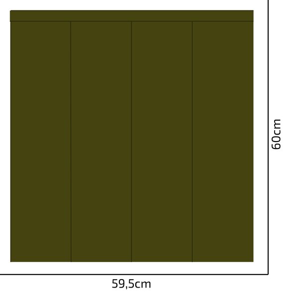 PIPPER. Textilní samolepící tapeta - Obdélník - Khaki barva Barva: Bledá, Velikost: 80cm