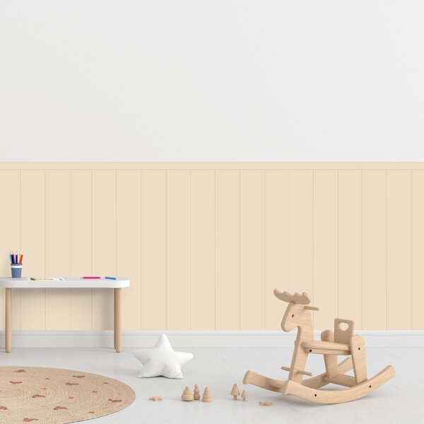 PIPPER. Textilní samolepící tapeta - Obdélník - Krémová barva Barva: Bledá, Velikost: 80cm