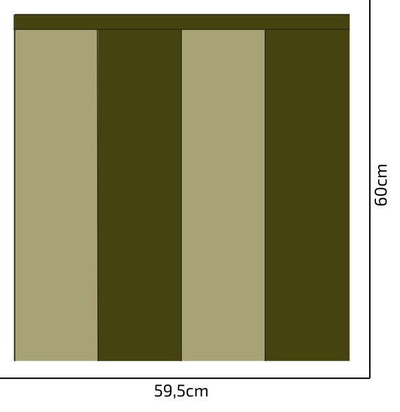 PIPPER. Textilní samolepící tapeta - Obdélník - Khaki barva Barva: Bledá, Velikost: 80cm