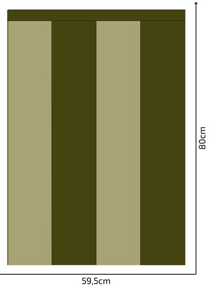 PIPPER. Textilní samolepící tapeta - Obdélník - Khaki barva Barva: Bledá, Velikost: 80cm
