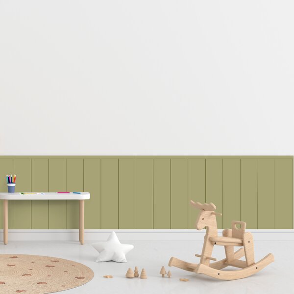 PIPPER. Textilní samolepící tapeta - Obdélník - Khaki barva Barva: Bledá, Velikost: 80cm
