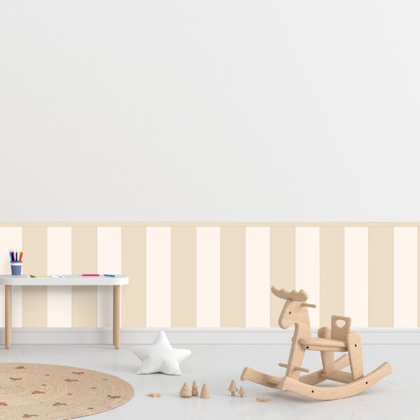 PIPPER. Textilní samolepící tapeta - Obdélník - Krémová barva Barva: Bledá, Velikost: 80cm