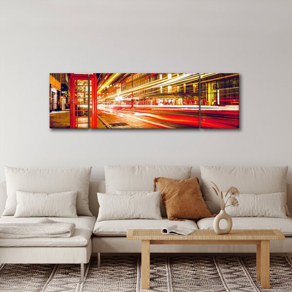 Obraz červené londýnské telefonní budky (170x50 cm)