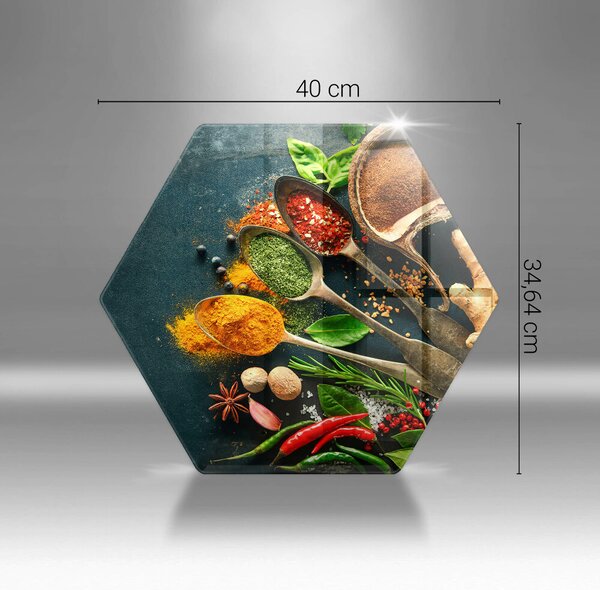 Skleněná krájecí deska Kuchyňské lžíce na koření