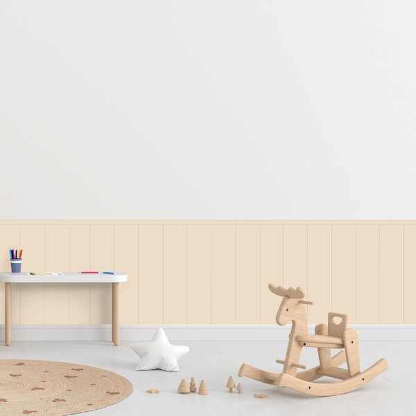 PIPPER. Textilní samolepící tapeta - Obdélník - Krémová barva Barva: Bledá, Velikost: 80cm