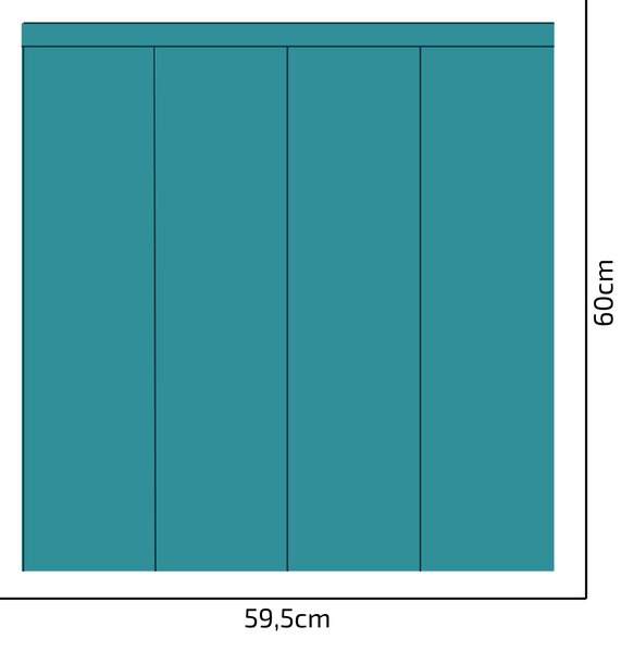 PIPPER. Textilní samolepící tapeta - Obdélník - Modrozelená barva Barva: Bledá, Velikost: 80cm