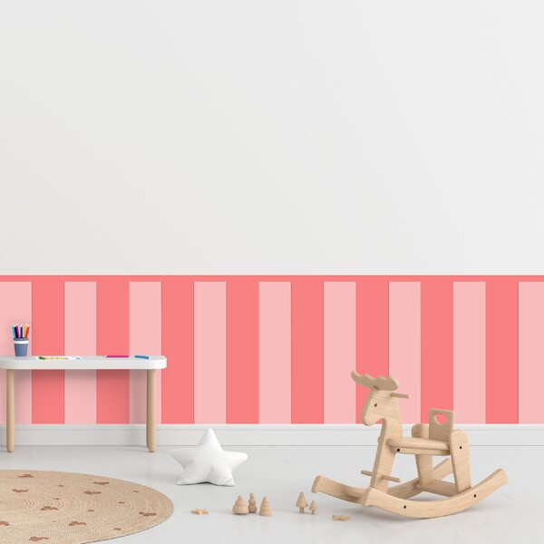 PIPPER. Textilní samolepící tapeta - Obdélník - Růžová barva Barva: Bledá, Velikost: 80cm