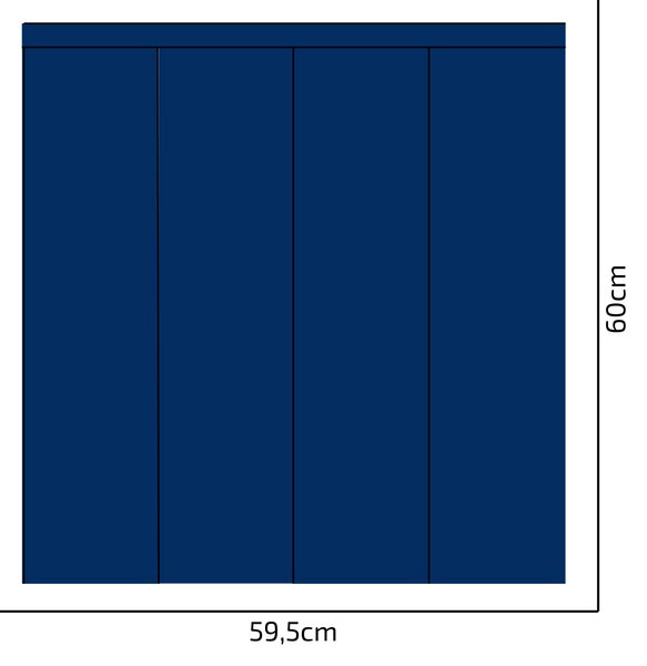 PIPPER. Textilní samolepící tapeta - Obdélník - Námořnická modrá barva Barva: Tmavá, Velikost: 100cm