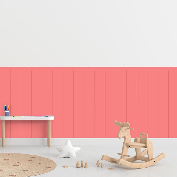 PIPPER. Textilní samolepící tapeta - Obdélník - Růžová barva Barva: Bledá, Velikost: 80cm