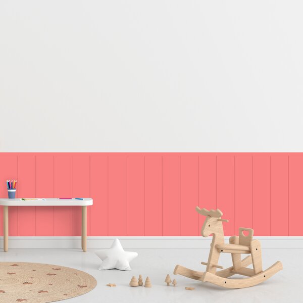 PIPPER. Textilní samolepící tapeta - Obdélník - Růžová barva Barva: Bledá, Velikost: 80cm