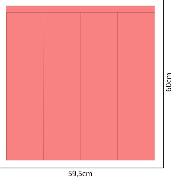 PIPPER. Textilní samolepící tapeta - Obdélník - Růžová barva Barva: Bledá, Velikost: 80cm
