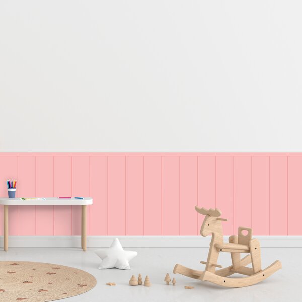 PIPPER. Textilní samolepící tapeta - Obdélník - Růžová barva Barva: Bledá, Velikost: 80cm