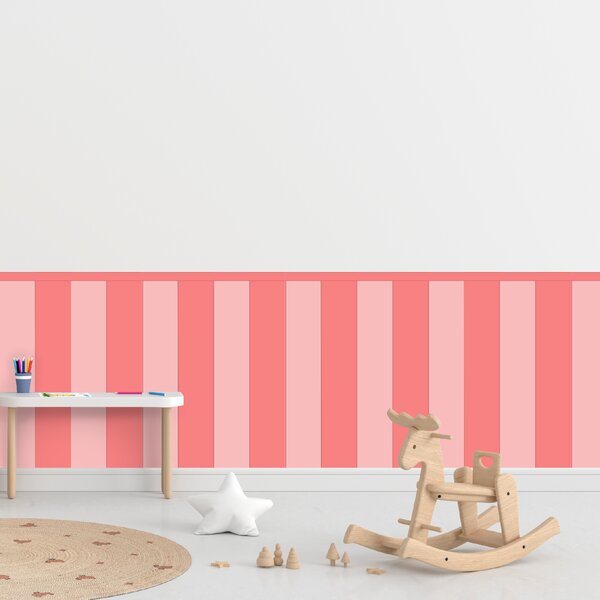 PIPPER. Textilní samolepící tapeta - Obdélník - Růžová barva Barva: Bledá, Velikost: 80cm