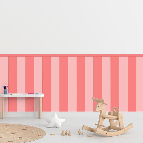 PIPPER. Textilní samolepící tapeta - Obdélník - Růžová barva Barva: Bledá, Velikost: 80cm