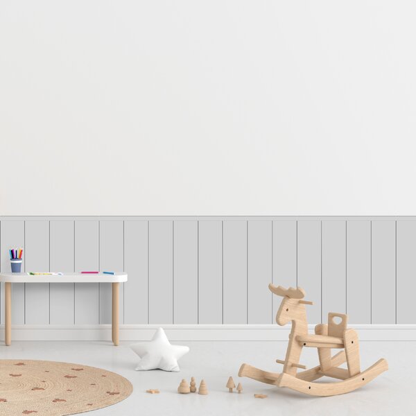 PIPPER. Textilní samolepící tapeta - Obdélník - Šedá barva Barva: Bledá, Velikost: 80cm