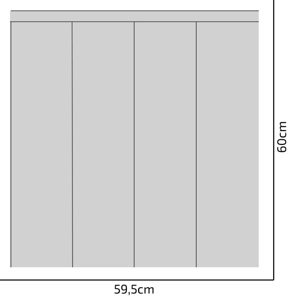 PIPPER. Textilní samolepící tapeta - Obdélník - Šedá barva Barva: Bledá, Velikost: 80cm