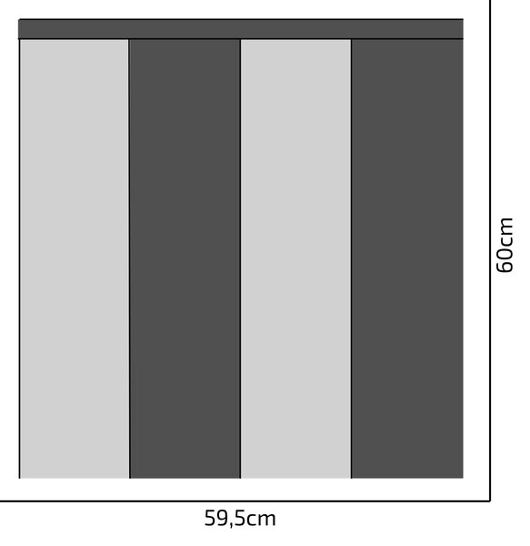 PIPPER. Textilní samolepící tapeta - Obdélník - Šedá barva Barva: Bledá, Velikost: 80cm
