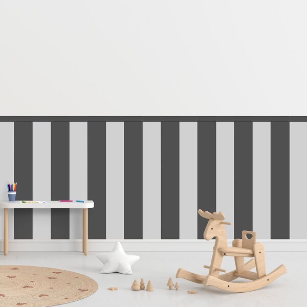 PIPPER. Textilní samolepící tapeta - Obdélník - Šedá barva Barva: Bledá, Velikost: 80cm