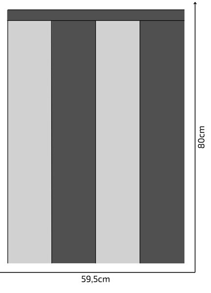 PIPPER. Textilní samolepící tapeta - Obdélník - Šedá barva Barva: Bledá, Velikost: 80cm