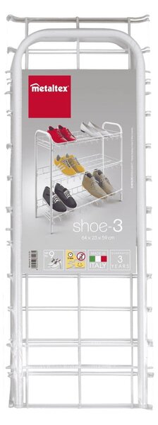 3patrový botník Metaltex Shoe Rack
