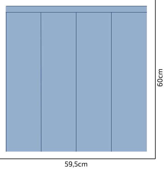 PIPPER. Textilní samolepící tapeta - Obdélník - Tmavě modrá barva Barva: Bledá, Velikost: 60cm