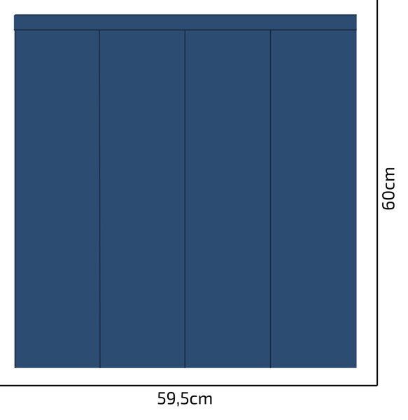 PIPPER. Textilní samolepící tapeta - Obdélník - Tmavě modrá barva Barva: Bledá, Velikost: 60cm
