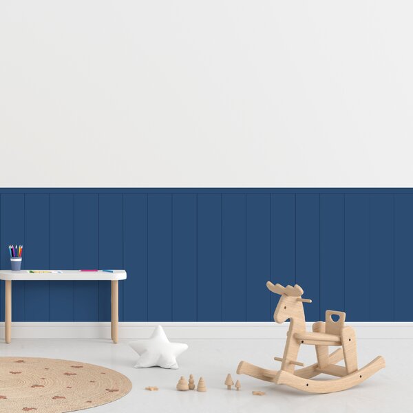 PIPPER. Textilní samolepící tapeta - Obdélník - Tmavě modrá barva Barva: Bledá, Velikost: 60cm
