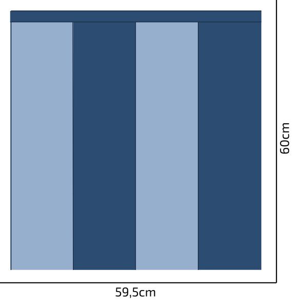 PIPPER. Textilní samolepící tapeta - Obdélník - Tmavě modrá barva Barva: Bledá, Velikost: 60cm