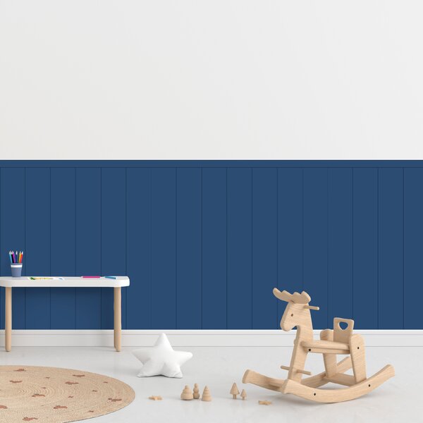 PIPPER. Textilní samolepící tapeta - Obdélník - Tmavě modrá barva Barva: Bledá, Velikost: 60cm