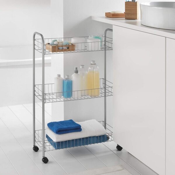Pojízdný stojan s 3 policemi Metaltex Ascona Slim De Luxe, výška 84 cm