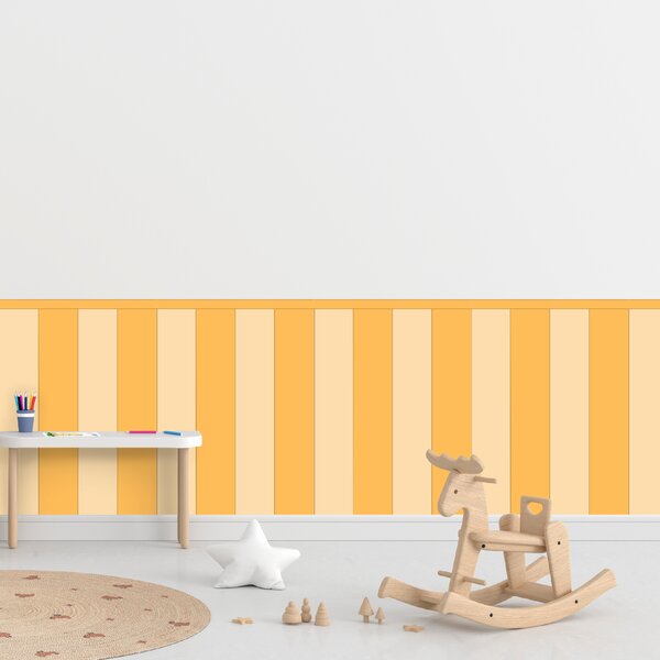 PIPPER. Textilní samolepící tapeta - Obdélník - Žlutá barva Barva: Bledá, Velikost: 60cm