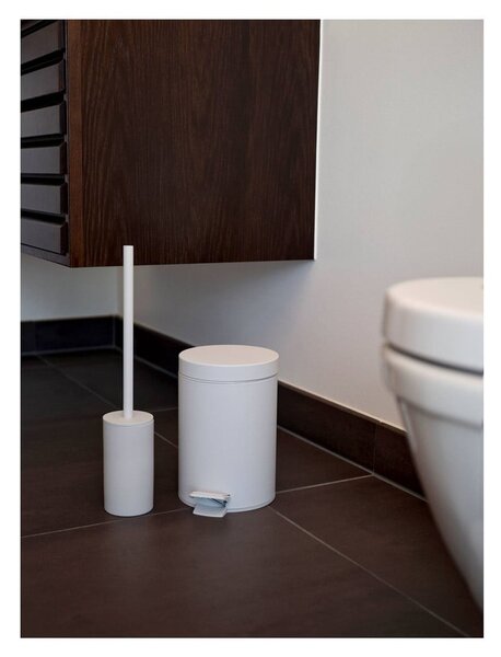 Bílá porcelánová WC štětka Solo - Zone