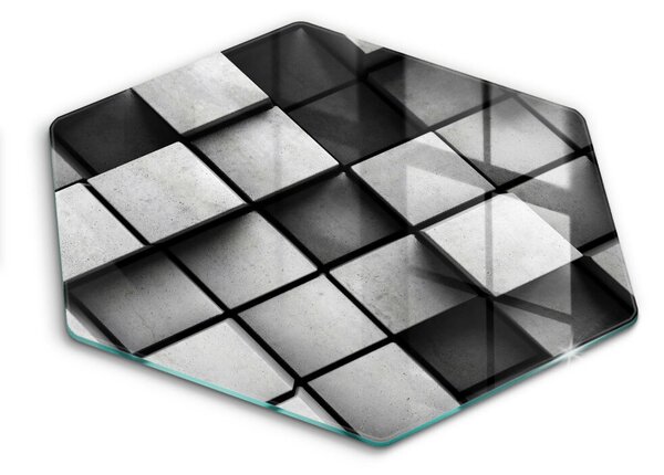 Skleněné krájecí prkénko 3d geometrie pozadí