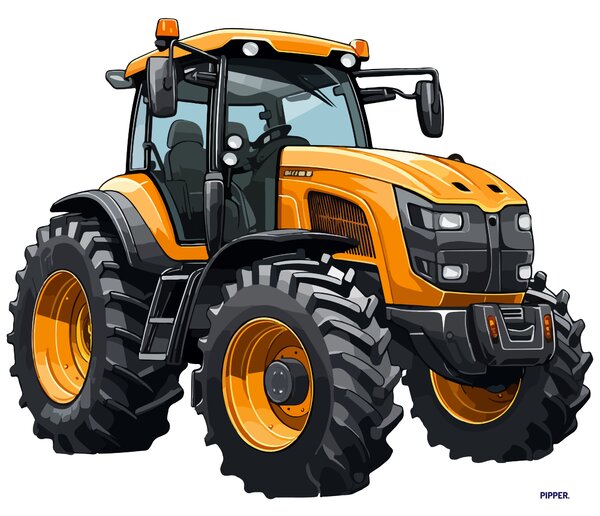 PIPPER. Textilní samolepka na zeď "Traktor"