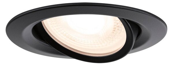 Paulmann vestavná lampa Nova Plus černá Ø 9 cm GU5.3/GU10 IP65, Černá, Koupelna, Hliník, Moderní, Podhledové stropní svítidlo