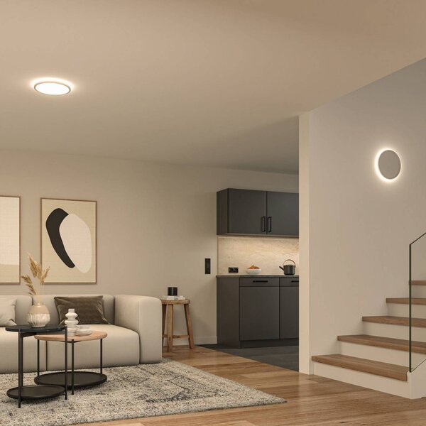 Paulmann LED stropní svítidlo Atria Shine, bílé, Ø 29 cm 3 000 K, Bílá / opál, Obývací pokoj / jídelna, Plast, Moderní