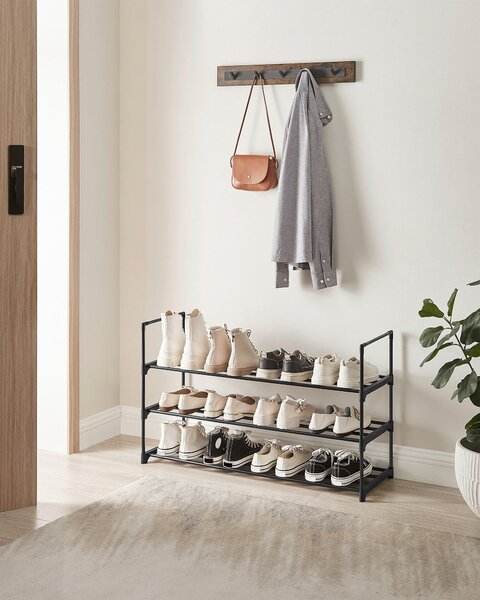 REGÁL NA BOTY, černá, 92/55/30 cm Boxxx - Online Only šatny & botníky, Online Only