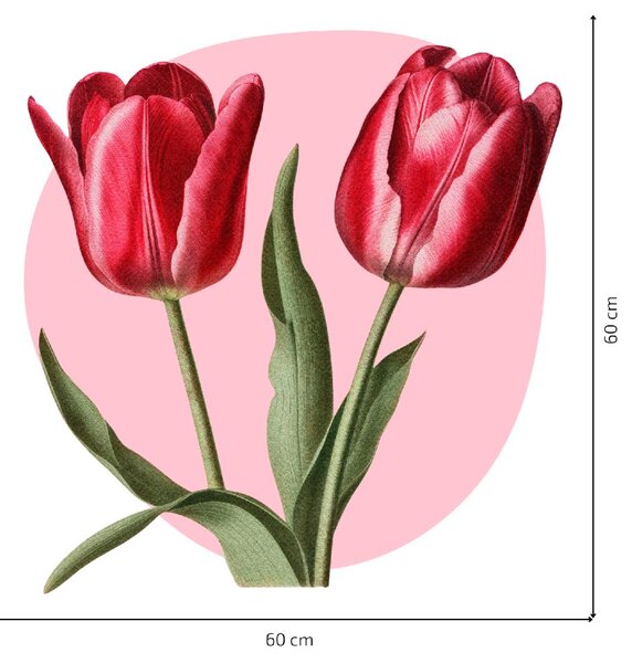PIPPER. Textilní samolepka na zeď "Tulipány"