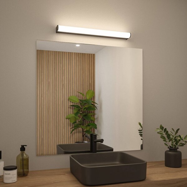 Paulmann LED nástěnné světlo Arneb, černá, 59 cm, 3 000 K, IP44, Černá, Koupelna, Hliník, Moderní