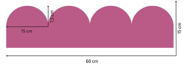 PIPPER. Textilní samolepící tapeta - Mini Oblouk - Bonbónově růžová barva Barva: Bledá