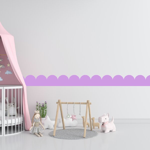 PIPPER. Textilní samolepící tapeta - Mini Oblouk - Fialová barva Barva: Bledá
