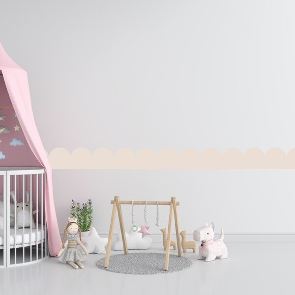 PIPPER. Textilní samolepící tapeta - Mini Oblouk - Hnědá barva Barva: Bledá
